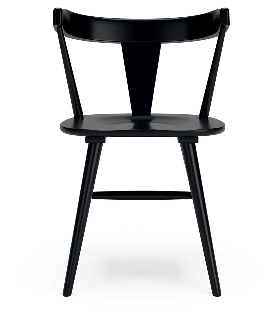 Gretlynn - Dining Room Side Chair (Set of 2) - Black, alternate view 2 with solid wood