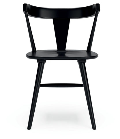 Gretlynn - Dining Room Side Chair (Set of 2) - Black, alternate view 2 with solid wood