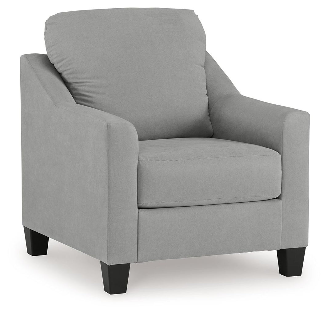 Adlai - Chair - Shadow, product view with velvet upholstery