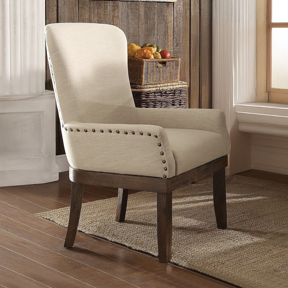 Landon - Chair, product view with linen fabric