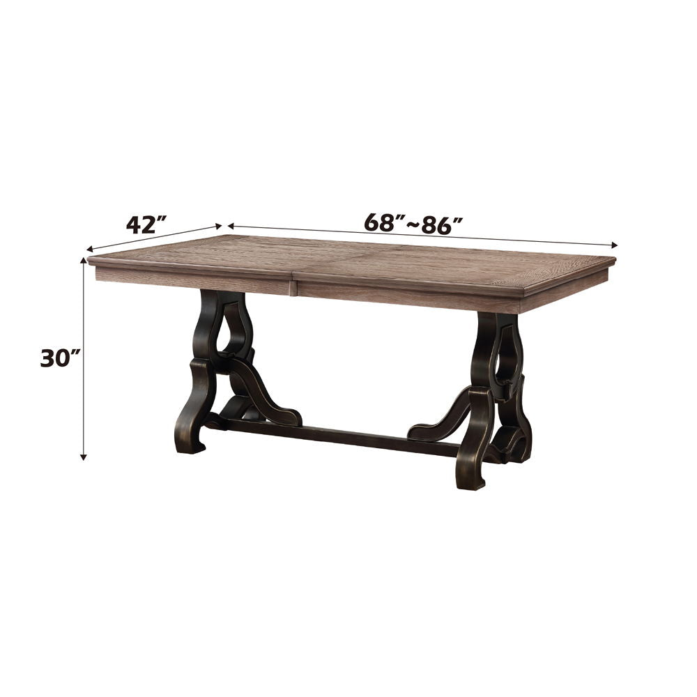 Nathaniel - Dining Table - Maple, alternate view 3 with wood construction