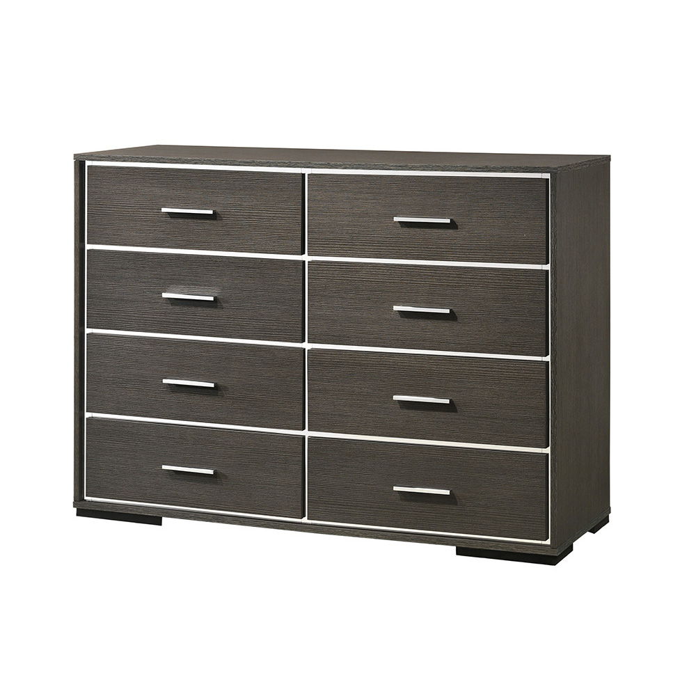 Escher - Dresser - Gray Oak, alternate view 2 with wood construction