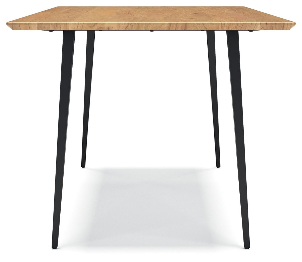 Gretlynn - Rectangular Dining Room Table - Black / Natural, alternate view 7 with wood construction