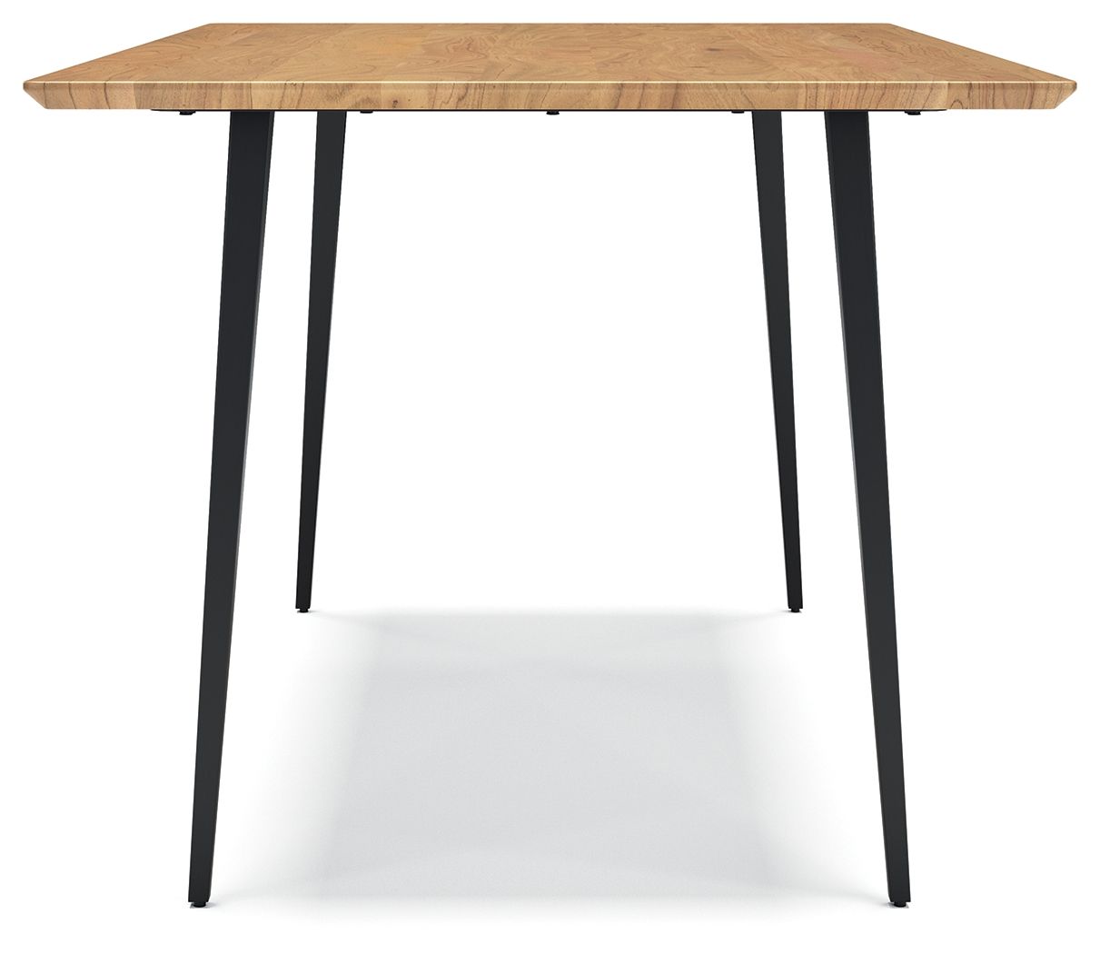Gretlynn - Rectangular Dining Room Table - Black / Natural, alternate view 7 with wood construction