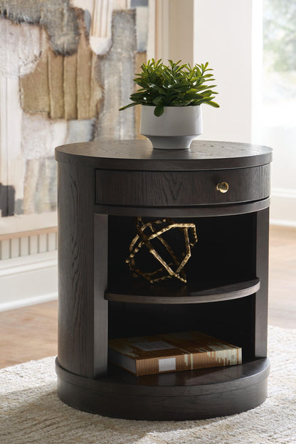 Leighmour Accent Table Dark Brown, gallery image 4