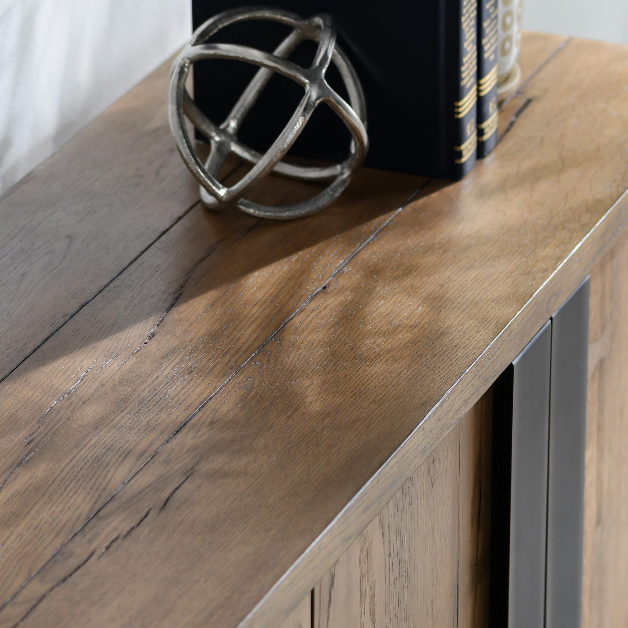 Danica - Sideboard - Natural Oak, alternate view 3 with wood construction