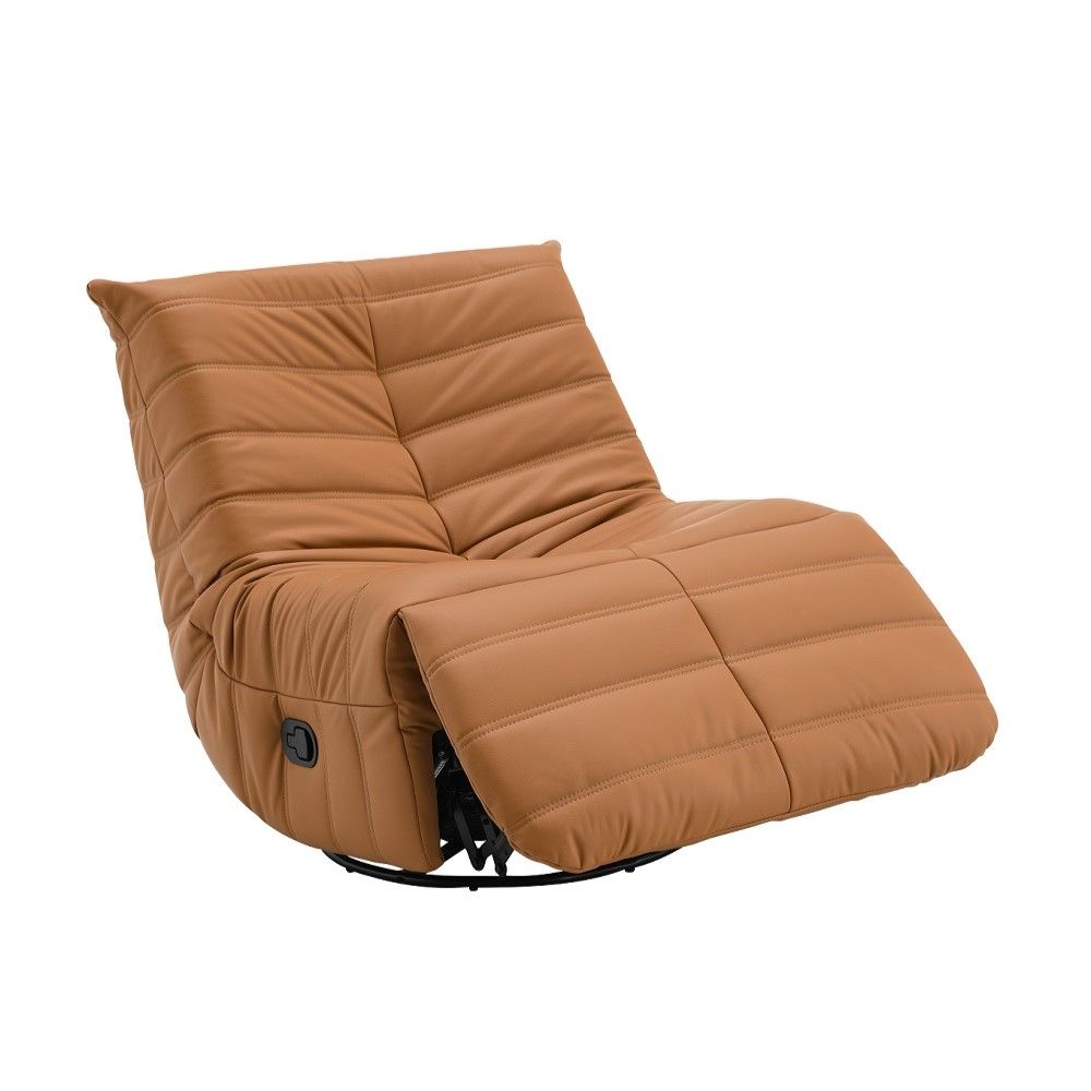 Talmon - Recliner With Swivel, alternate view 3 with leather upholstery