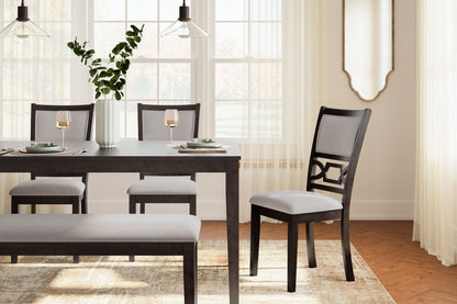 Langwest - Dining Room Table Set (Set of 6) - Brown, alternate view 3 with polyester fabric
