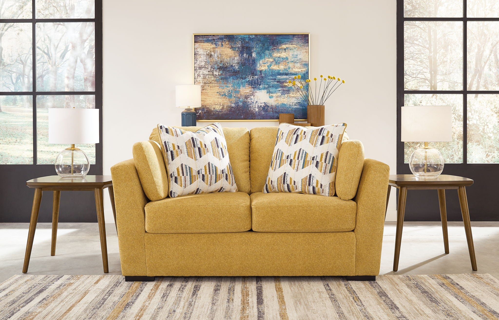 Keerwick - Living Room Set, alternate view 6 with velvet upholstery