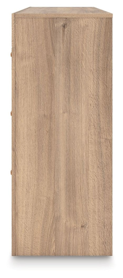Kinlanni - Six Drawer Dresser, alternate view 5 with wood construction
