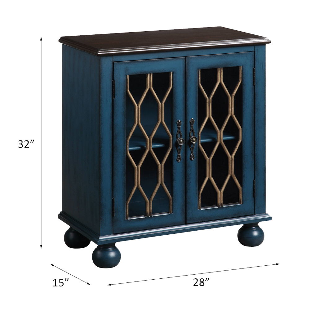 Lassie - Console Cabinet - Antique Blue, alternate view 2 with wood construction