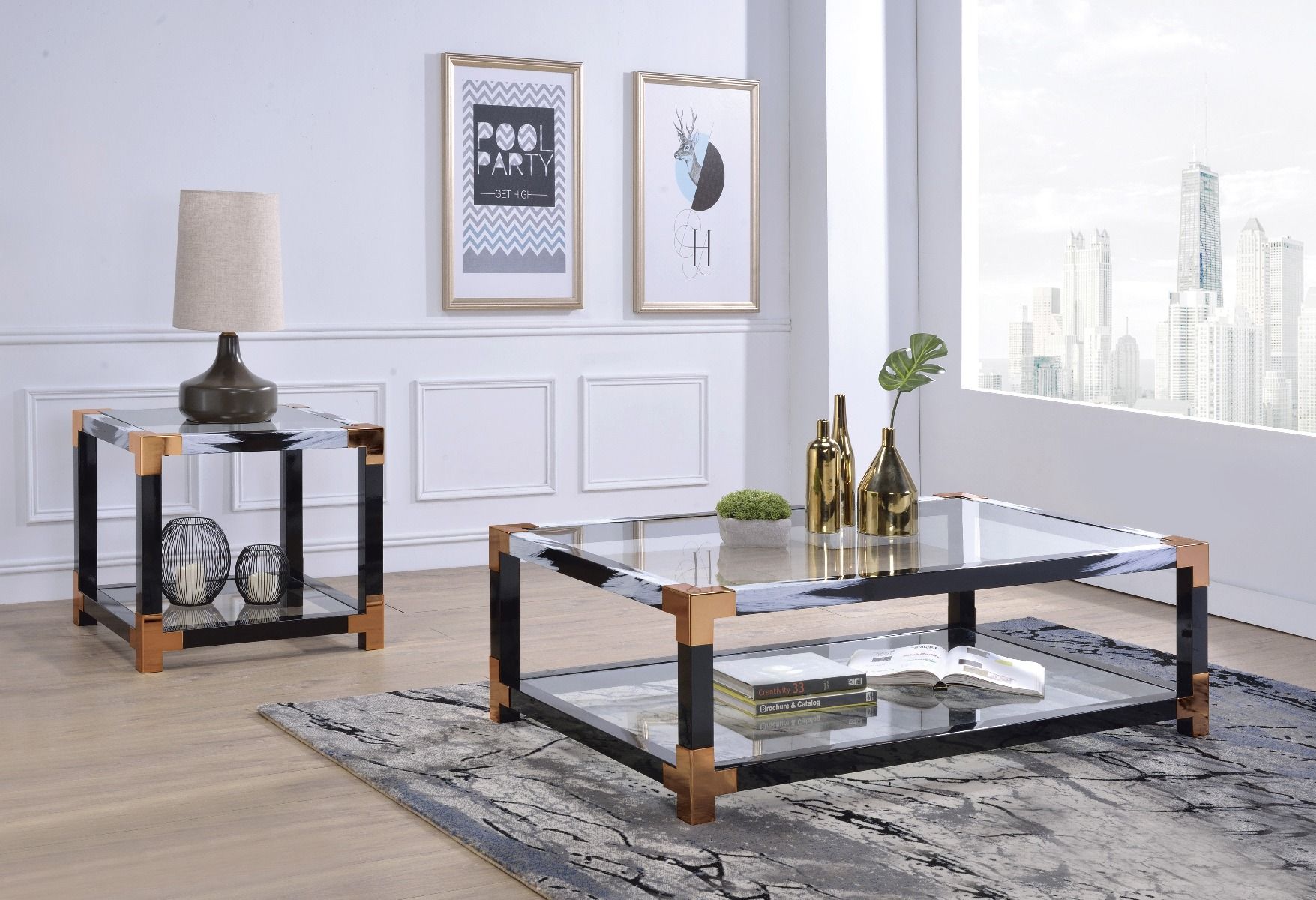 Lafty - Table, alternate view 5 with glass
