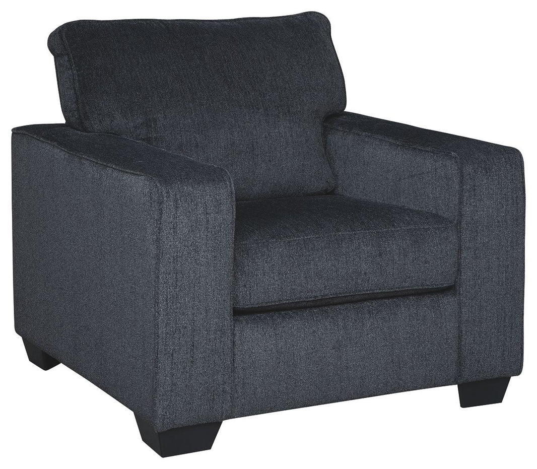 Altari - Arm Chair, product view with chenille upholstery