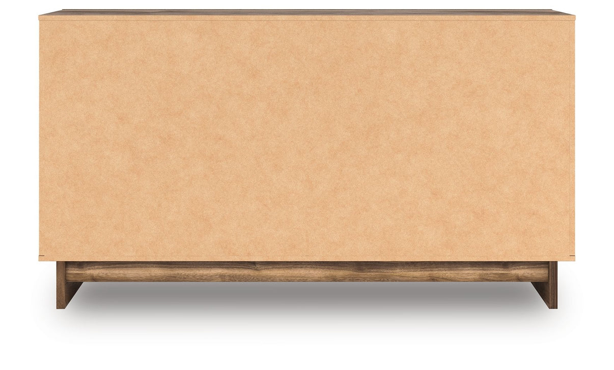 Chirason - Six Drawer Dresser - Brown, alternate view 4 with linen fabric