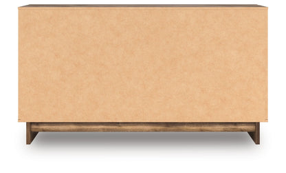 Chirason - Six Drawer Dresser - Brown, alternate view 4 with linen fabric