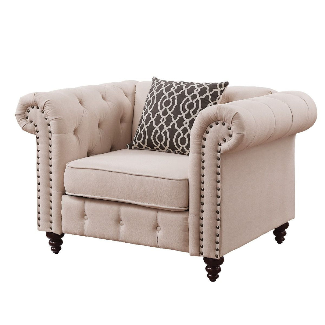 Aurelia - Chair, product view with linen fabric