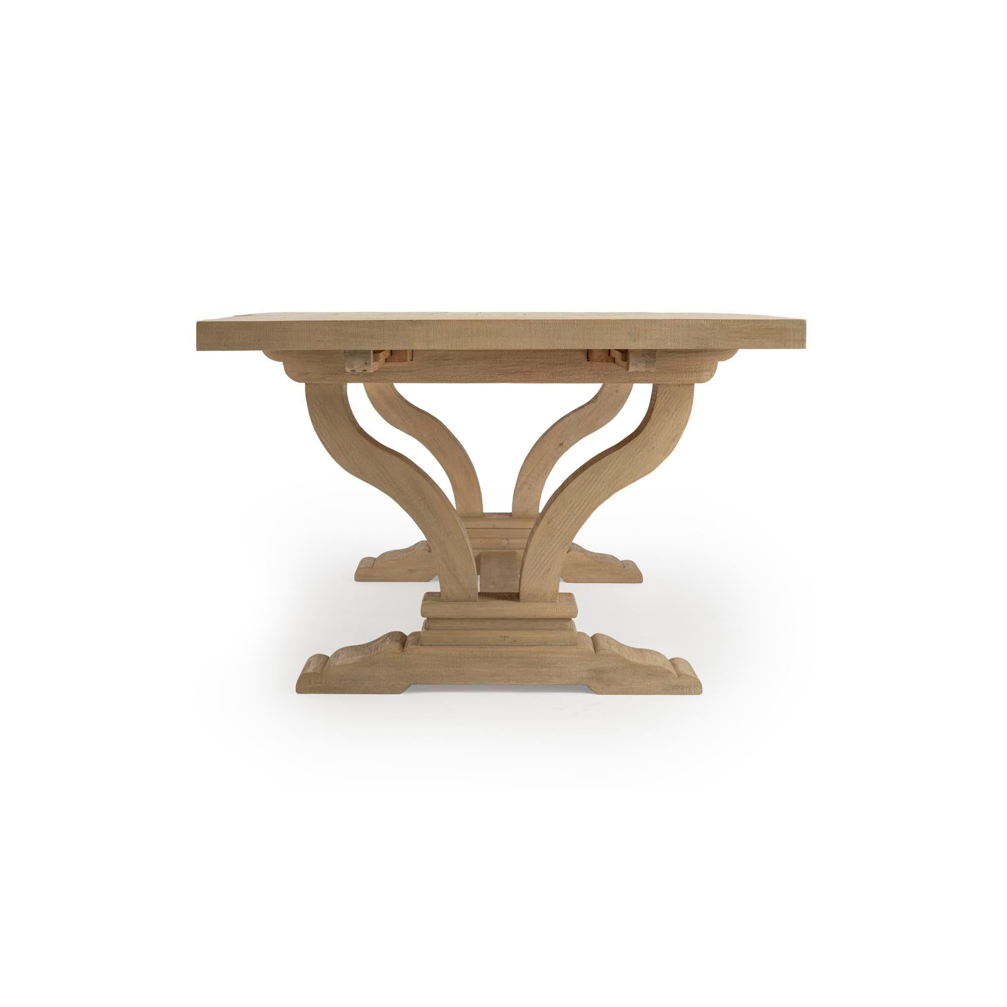 Julia - 86-110" Extension Dining Table - Soft Earth, alternate view 4 with solid wood