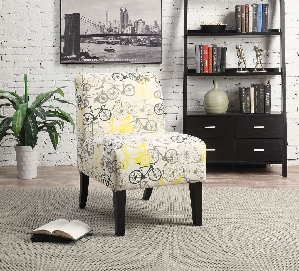 Ollano - Accent Chair, product view with wood construction