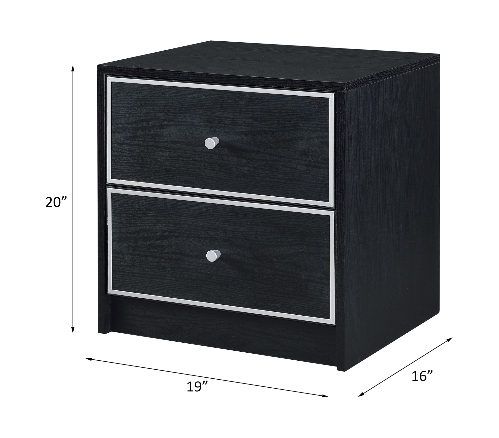 Jabir - Accent Table - Black & Silver, alternate view 2 with metal