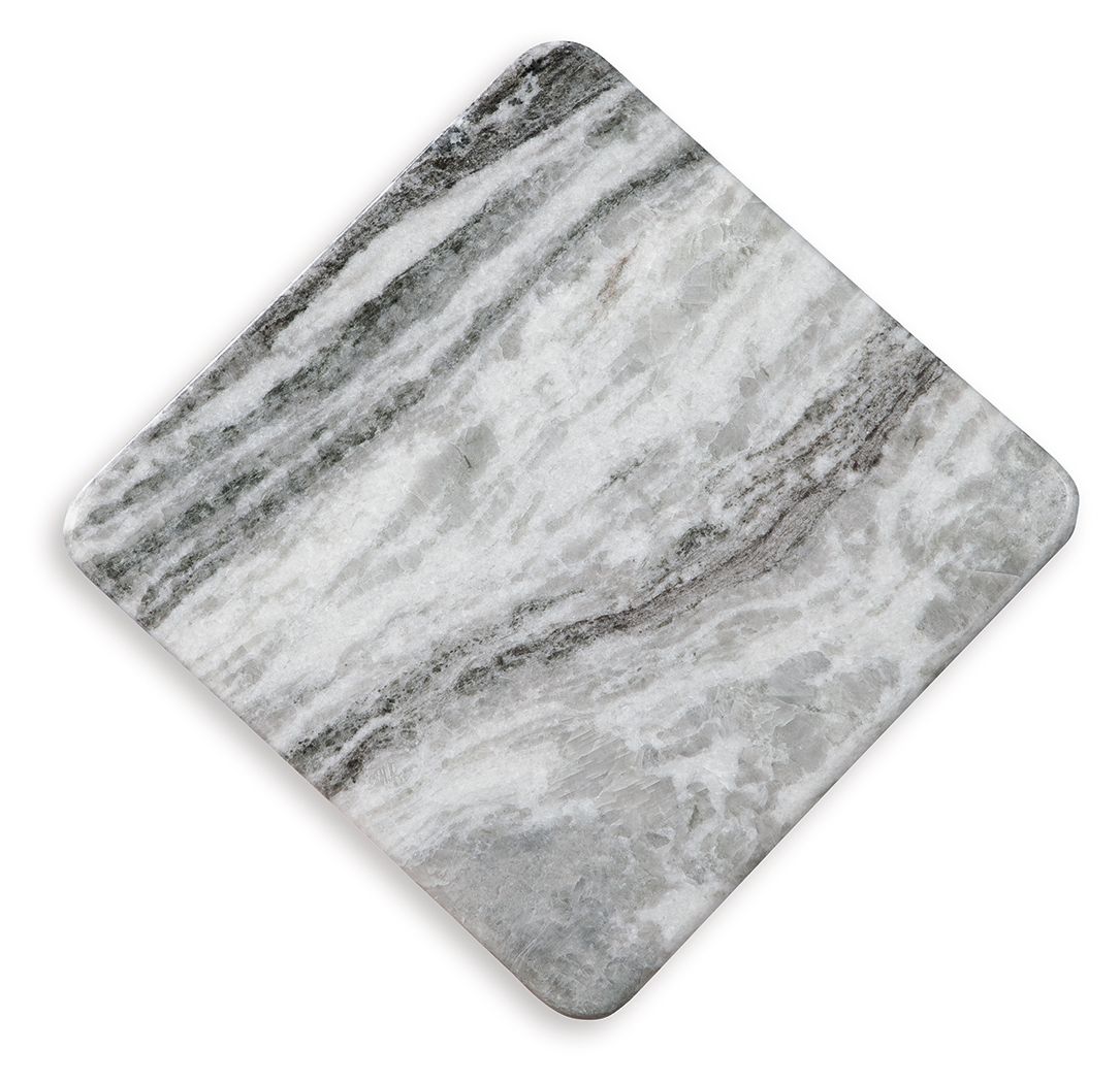Keithwell - Square Accent Table - Gray, alternate view 4 with marble
