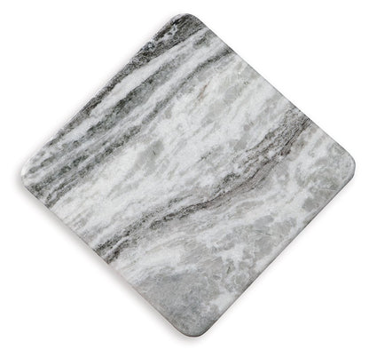 Keithwell - Square Accent Table - Gray, alternate view 4 with marble