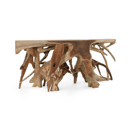 Cypress - 71" Root Console Table - Natural, alternate view 2 with wood construction