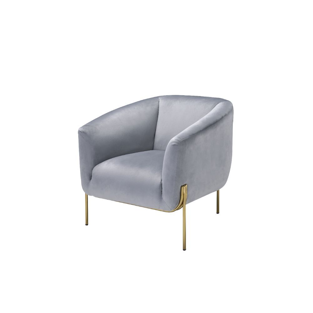 Carlson - Accent Chair, product view with velvet upholstery