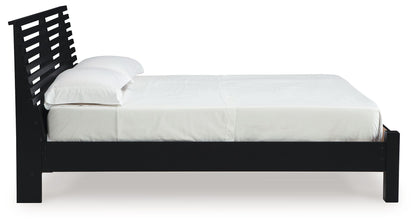Danziar - Slat Panel Bed With Low Footboard, alternate view 4 with wood construction