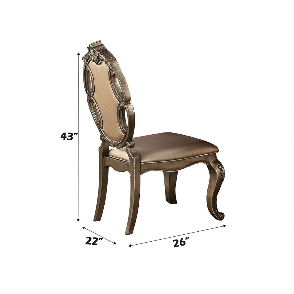 Ragenardus - Side Chair, alternate view 5 with leather upholstery