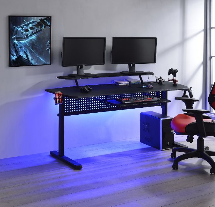Vildre - Gaming Table w/USB Port, alternate view 6 with metal