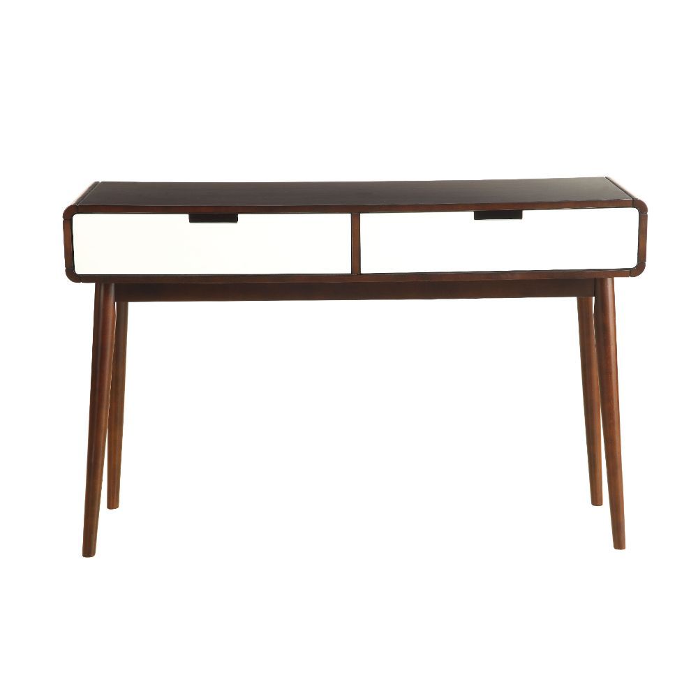 Christa - Sofa Table - White & Espresso, alternate view 2 with solid wood
