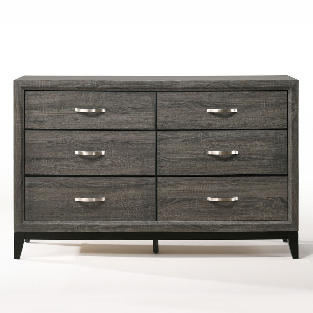 Valdemar - Dresser - Weathered Gray, alternate view 3 with wood construction