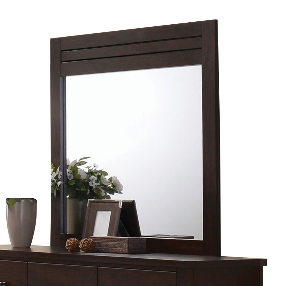 Panang - Mirror - Mahogany, product view with wood construction
