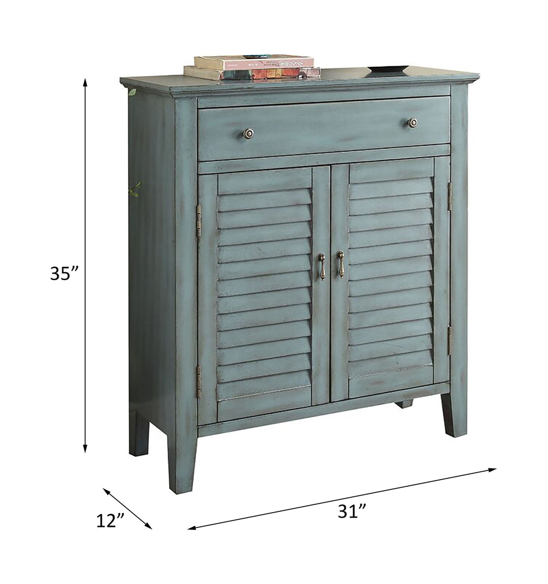 Winchell - Console Cabinet - Antique Blue, alternate view 2 with wood construction
