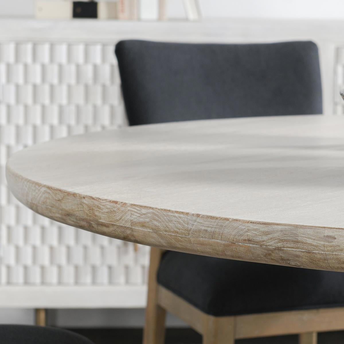 Hera - Round Dining Table, alternate view 11 with wood construction