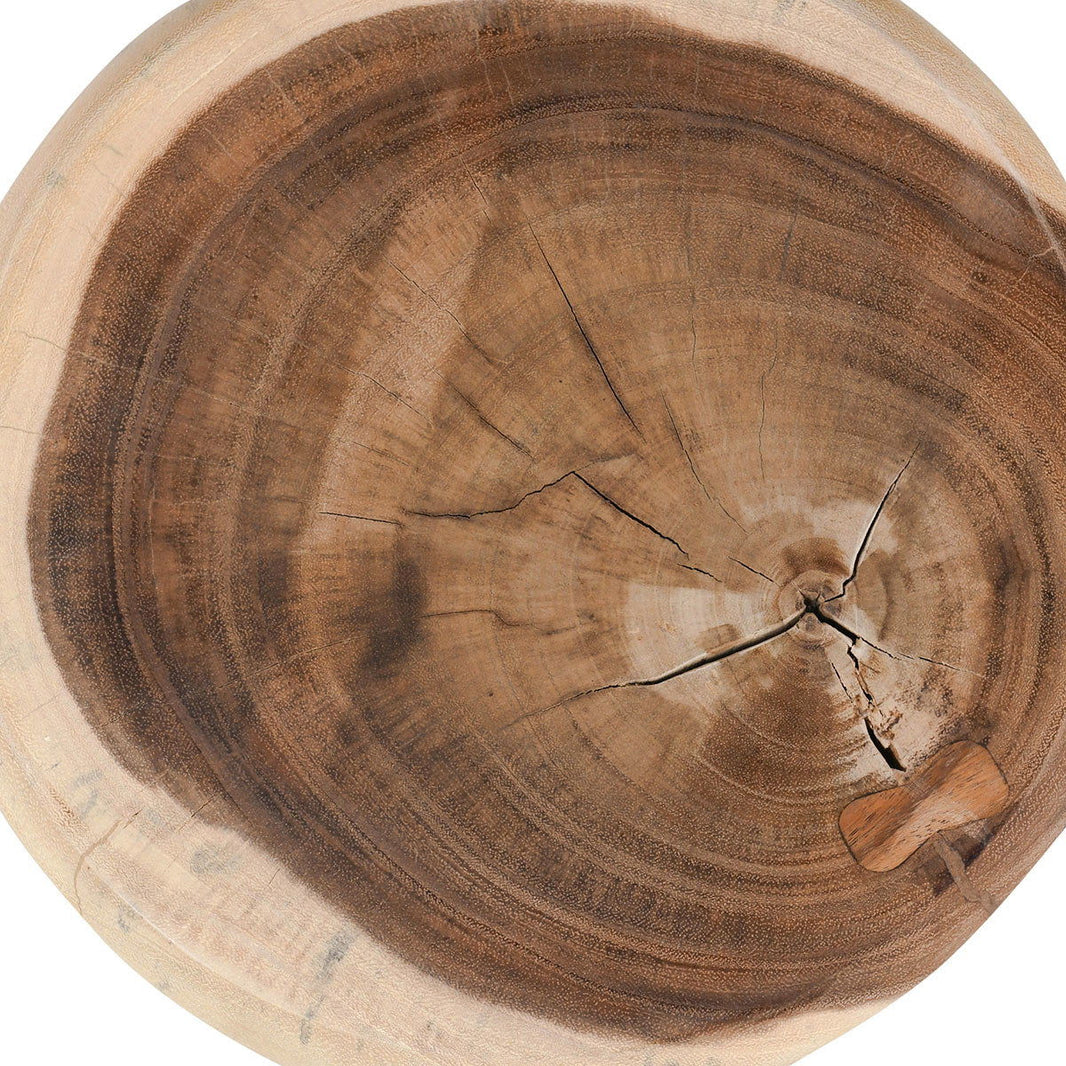 Gala - Round End Table - Natural, alternate view 2 with wood construction