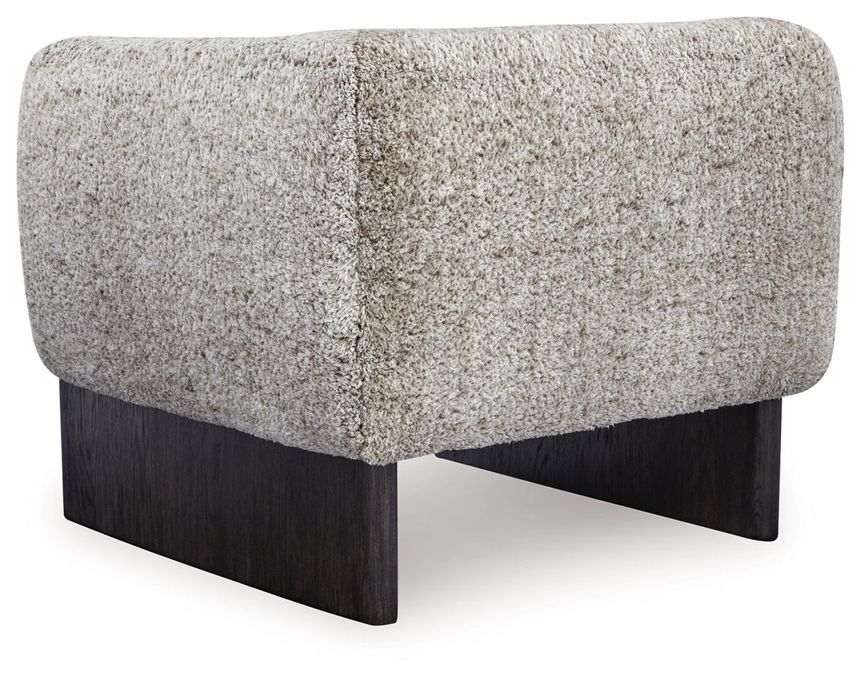 Olethea - Accent Chair - Oatmeal, alternate view 3 with engineered wood
