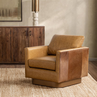 Lathe - Leather/Hide Accent Chair