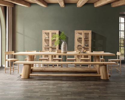 Foundation - Gathering Table - Light Oak, alternate view 3 with wood construction