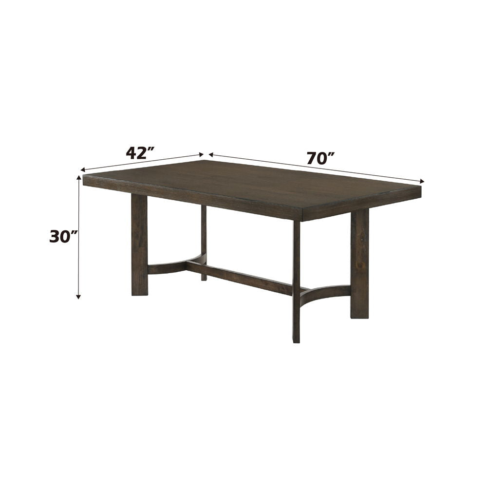 Farren - Dining Table - Weathered Oak, alternate view 2 with wood construction