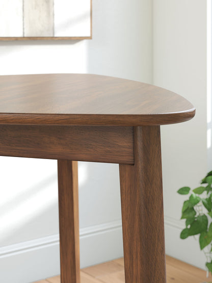 Tameride - Triangle Dining Room Table - Brown, alternate view 4 with wood construction