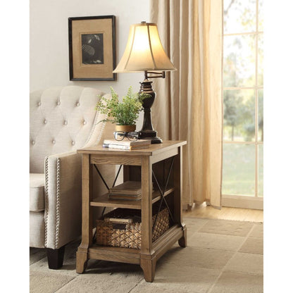 Hiroko - End Table - Oak, alternate view 3 with solid wood