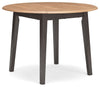 Gesthaven - Round Dining Room Drop Leaf Table, product view with wood construction