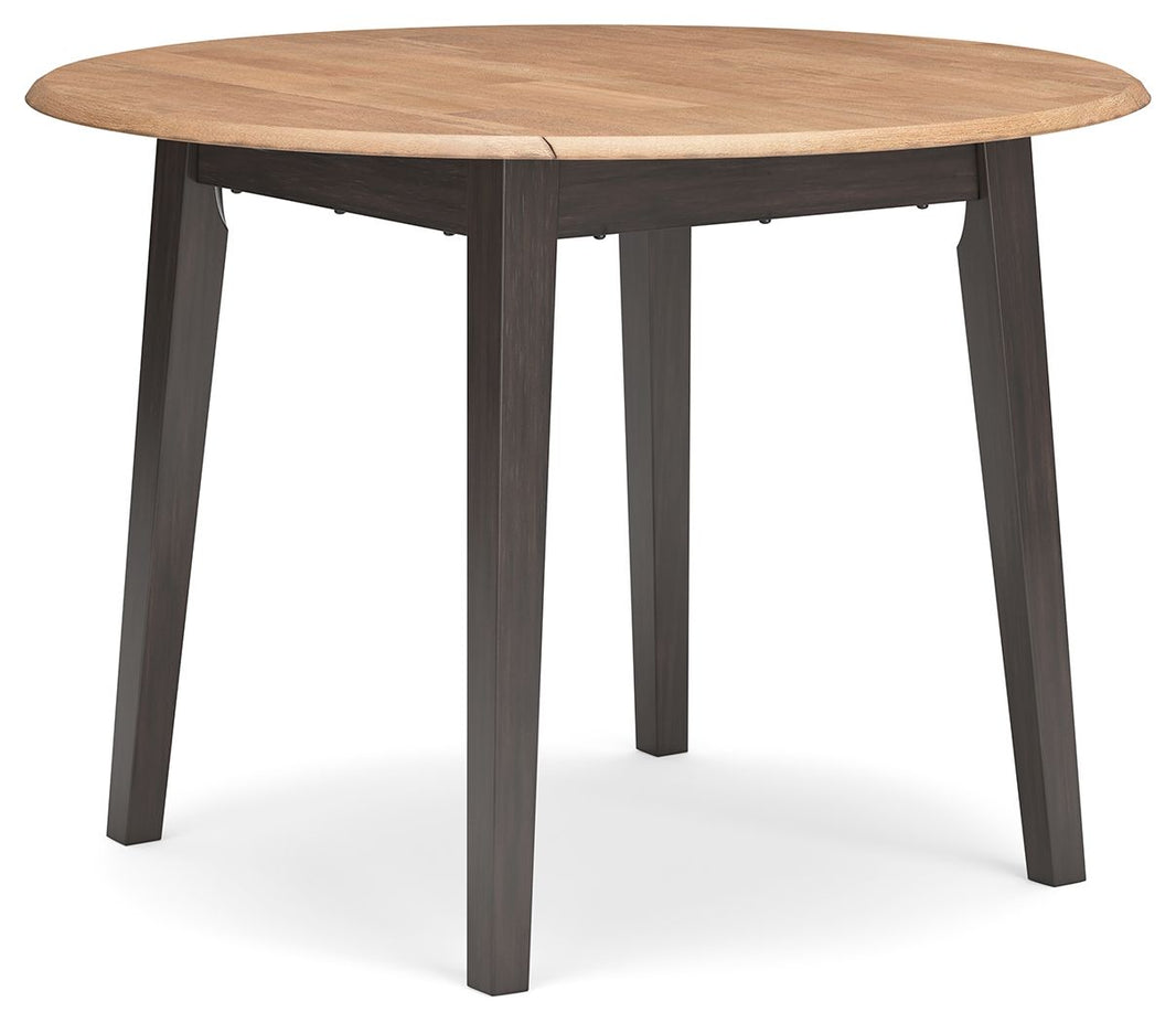 Gesthaven - Round Dining Room Drop Leaf Table, product view with wood construction