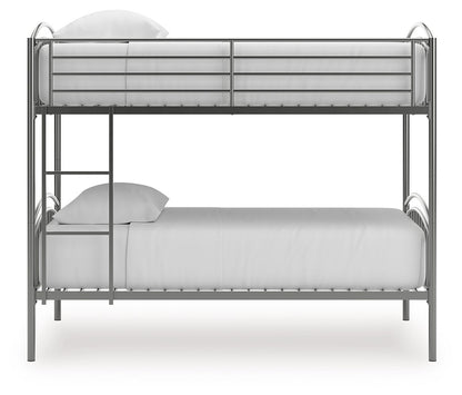 Lanceburg - Twin/Twin Bunk Bed With Ladder - Gray, alternate view 5