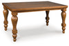 Greddinton - Rectangular Dining Room Table, product view with wood construction