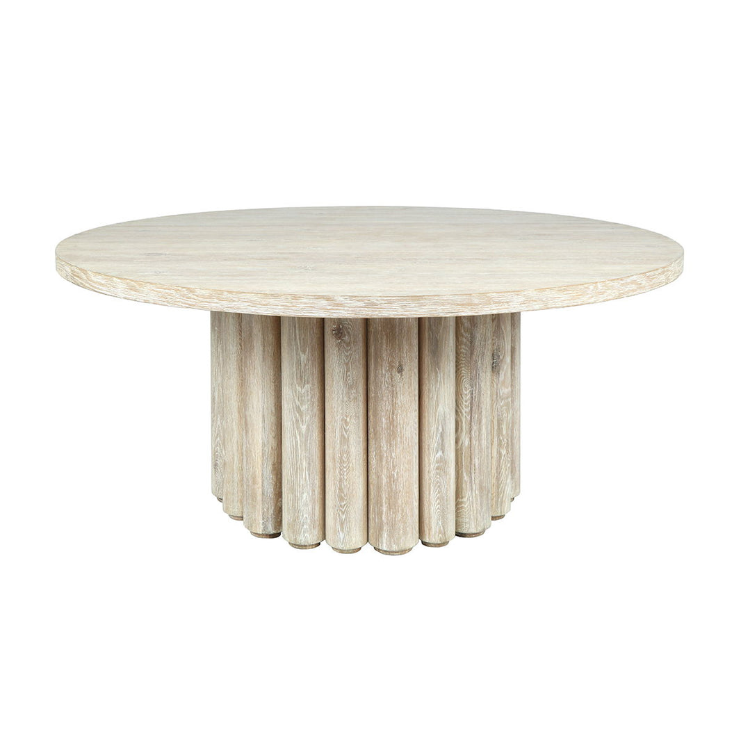 Tiber - Round Dining Table, product view with solid wood