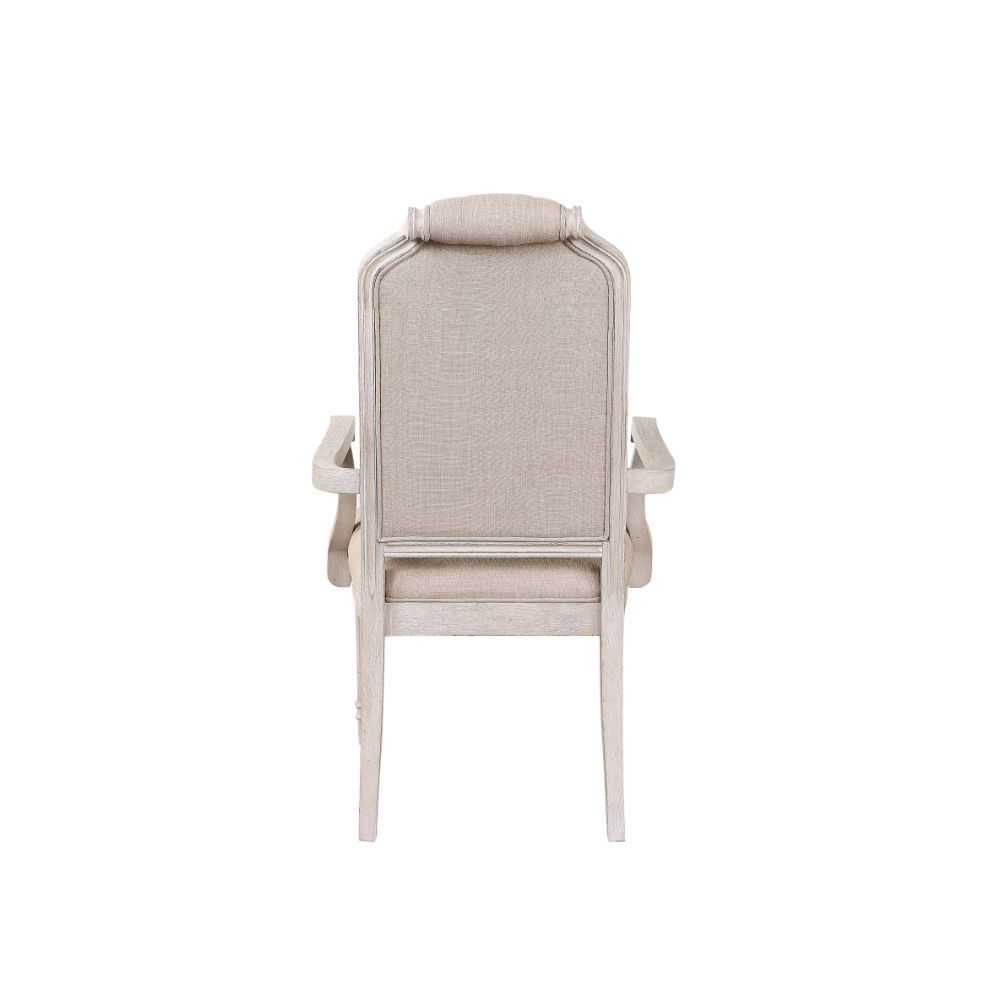 Wynsor - Arm Chair (Set of 2) - Antique White, alternate view 2 with wood construction