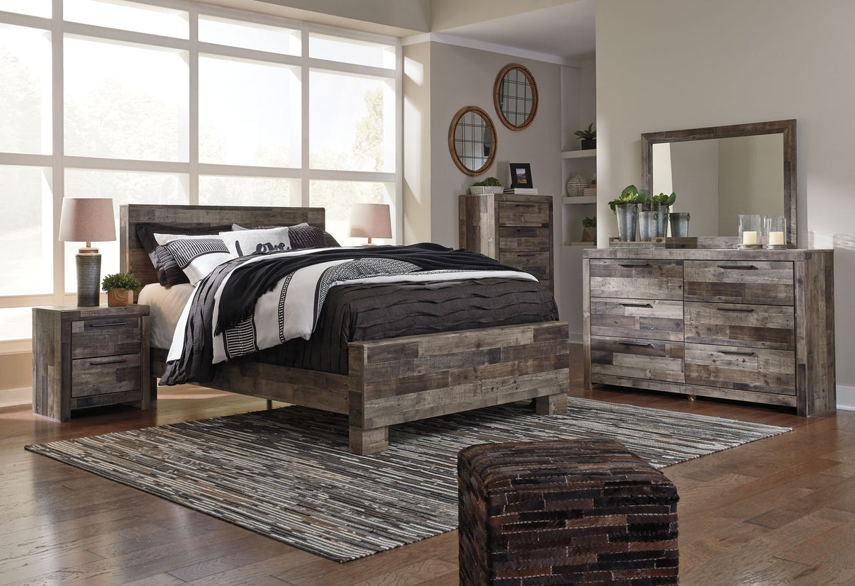 Derekson - Panel Bed, alternate view 19 with wood construction