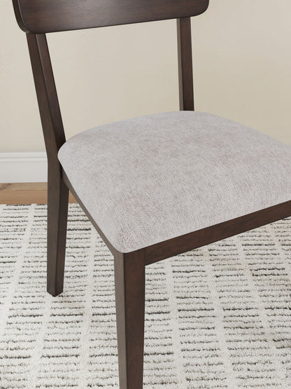 Mallenette - Dining Upholstered Side Chair (Set of 2) - Merlot, alternate view 5 with polyester fabric